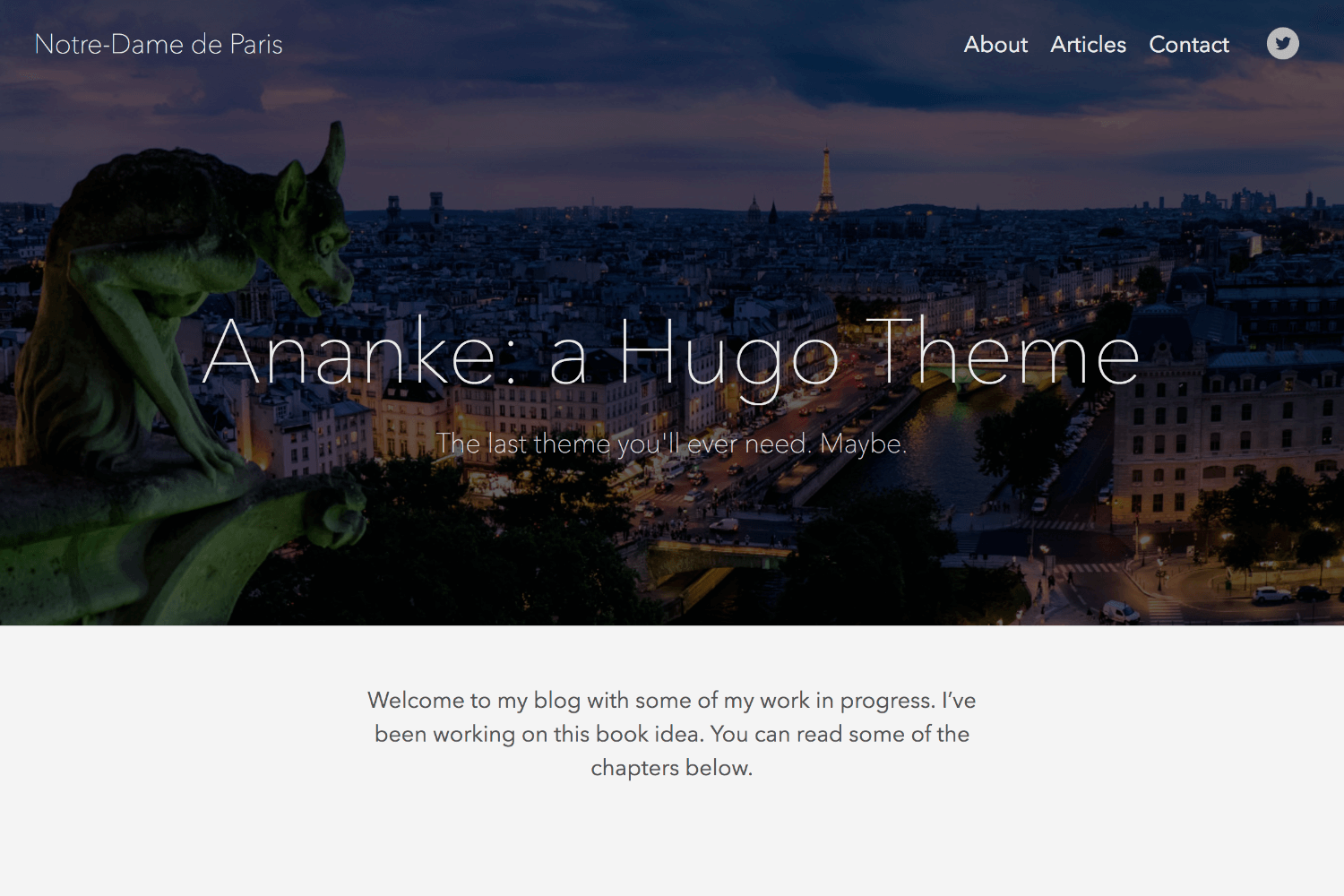 Ananke Gohugo Theme | Hugo Themes